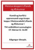 Meistaradeild Lflands og skunnar, sunnudaginn kl. 16.00