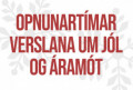 Opnunartímar yfir jól og áramót