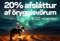 20% afslttur af ryggisvrum