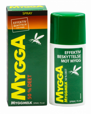 Mygga 50% DEET sprey flugnavörn 75 ml