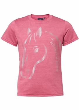 Mountain Horse "U & I Tech" stuttermabolur jr bleikur 