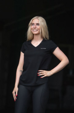 topreiter "BASIC" V-neck stuttermabolur dömu
