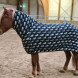 Kidka wool blanket Fkur blue/horses