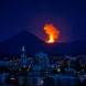 Playing cards with volcano pictures